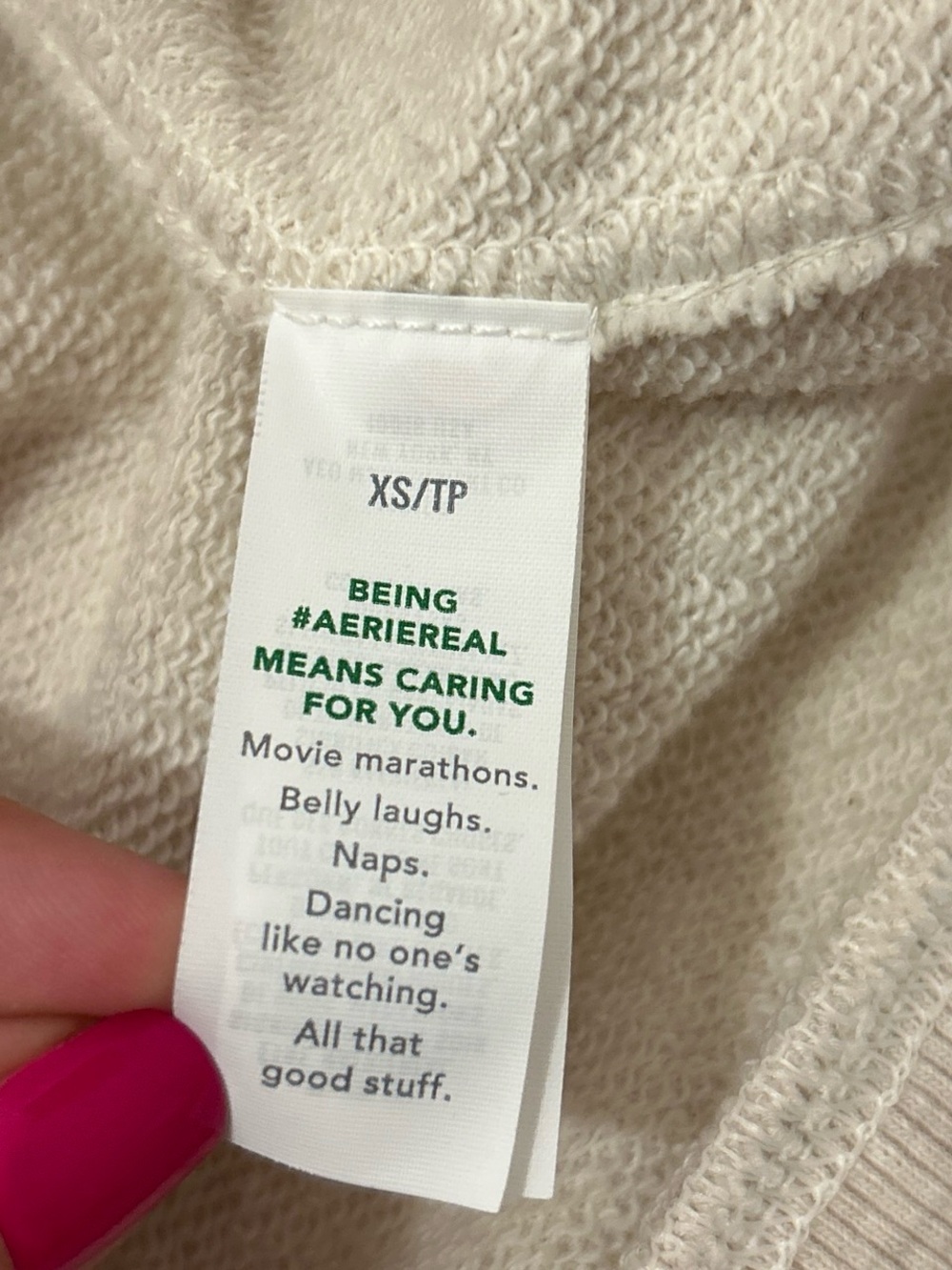 Aerie Big Chill Bow Sweatshirt in Beige - Picture 5 of 5